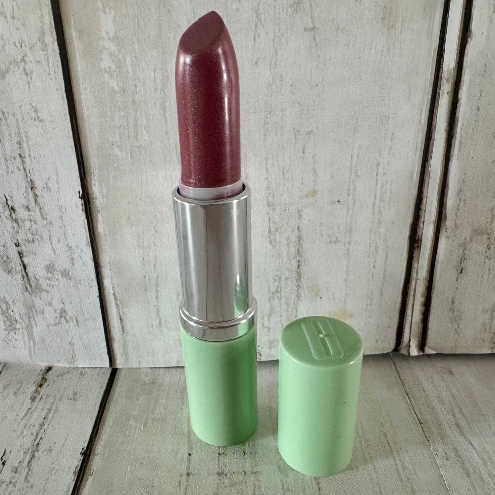 Clinique Twilight Nude Long Last Lipstick Shimmer Mauve Nude A78 Green Case